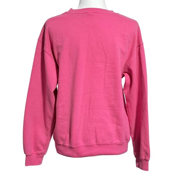 Disney Pink Minnie Mouse Angry Womens Sweatshirt M(7-9) Cotton/Polyester Crewnec - Picture 5 of 12